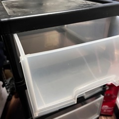 チェスト　黒　クリア　5段　キャスター付きの画像