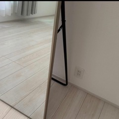 決まりました【中古美品】2way 全身ミラー　スタンド ミラー 全身鏡 160cmx50cm ゴールド の画像