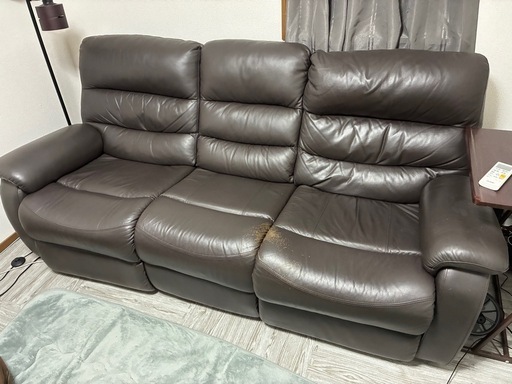 3人掛け電動リクライニングソファ