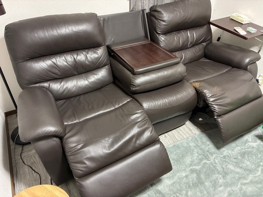 3人掛け電動リクライニングソファ
