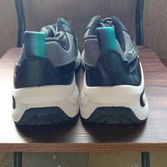 新品 25.5cm メンズ スニーカー ブラック 厚底 シューズ 普段着 識別番号:【N472-S】の画像