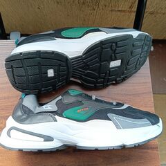 新品 25.5cm メンズ スニーカー ブラック 厚底 シューズ 普段着 識別番号:【N472-S】の画像