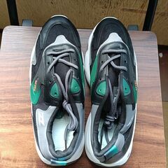 新品 25.5cm メンズ スニーカー ブラック 厚底 シューズ 普段着 識別番号:【N472-S】の画像