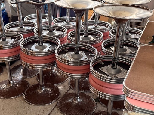 破格　BAR、居酒屋　飲食店テーブル、椅子セット　27脚14台