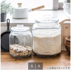 ニトリ　ガラスジャー（7.0L・米5kg)の画像
