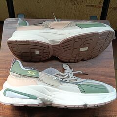 新品 26cm メンズ スニーカー グレー 厚底 シューズ 普段着 識別番号:【N474-S】の画像