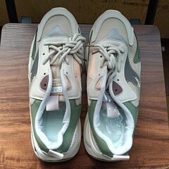 新品 26cm メンズ スニーカー グレー 厚底 シューズ 普段着 識別番号:【N474-S】の画像