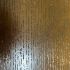 ニトリのダイニングテーブルとキャスター付きの椅子4脚のセットの画像