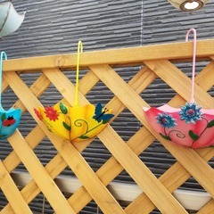 パラソル型　プランター　3個セット　ばら売り不可の画像