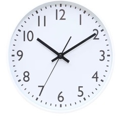 【新品未使用】掛け時計　25cm ホワイト　時計の画像