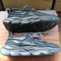 新品 25.5cm メンズ スニーカー ブラック 厚底 シューズ 普段着 識別番号:【N479-S】の画像