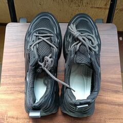 新品 25.5cm メンズ スニーカー ブラック 厚底 シューズ 普段着 識別番号:【N479-S】の画像