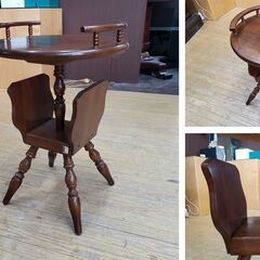 J36　飛騨産業　キツツキマーク　花台　サイドテーブルの画像