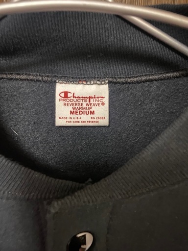 【Y00024】Champion（チャンピオン）リバースウィーブ スウェット スナップカーディガン　赤タグ　M