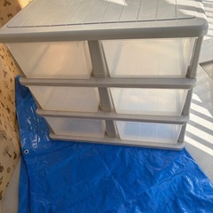 お引き取り予定者確定済み　3段収納ボックス　　引き出し6コ　　　　の画像