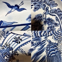 【新品】有田焼 染付 大鉢 盛皿 盛鉢 貫入入りの画像