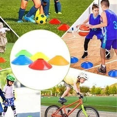 マーカーコーン 12枚セット　ブルー（中古）　サッカー フットサルスポーツ　トレーニング　の画像