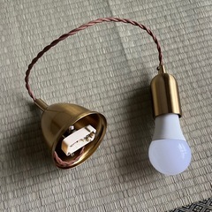 智光電気 真鍮色 金色 ペンダントライト LED電球付き の画像