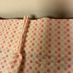 カーテン　ピンクxイエロー　ドット　3枚セット の画像