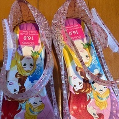 ディズニープリンセスラバーサンダル 16cm 使用回数た2回程の画像