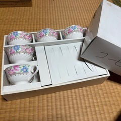 花柄ティーカップセット 5個の画像