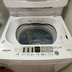 洗濯機 4.5kg 《Hisense》2022年製・動作良好 の画像