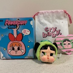 POP MART POWERPUFF GIRLS CRYBABY フィギュア バターカップ キーホルダー 本物！の画像