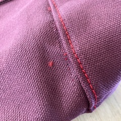 【ハンドメイド】帆布トートバッグ 試作品 あずき色 1030新品未使用の画像