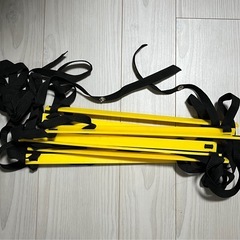 トレーニングラダー  9枚 イエロー/ブラック（中古）サッカー 陸上 野球 室内練習  サッカートレーニング アジリティトレーニング 練習道具の画像