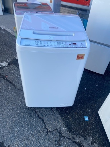NO B616?福岡市内配送設置無料✨?全自動洗濯機 ビートウォッシュ ホワイト BW-V80G-W [洗濯8.0kg /簡易乾燥(送
