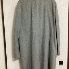 オンワード樫山　グレーカシミヤ100%ロングコート メンズXL相当の画像