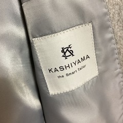 オンワード樫山　グレーカシミヤ100%ロングコート メンズXL相当の画像