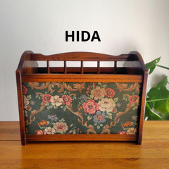 飛騨産業　キツツキマーク　マガジンラック　ヴィンテージ　横幅46.5cm 木製の画像