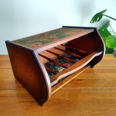 飛騨産業　キツツキマーク　マガジンラック　ヴィンテージ　横幅46.5cm 木製の画像