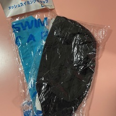 未使用品水泳バック　水泳帽　中古ラッシュガード　の画像