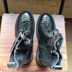 新品 24.5cm レディース ブーツ ブラック 厚底 シューズ ショートブーツ【B083-Z】の画像