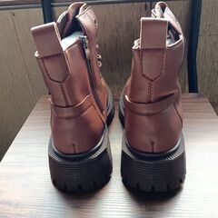 新品 24cm レディース スニーカー ブラウン シューズ 靴 厚底の画像