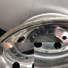 アルミホイール ALCOA アルコア トラックホイール 19.5インチ 2本 6.75J8HPCD275+147 iso方式 平面座 4軸低床　(SHZ012)の画像