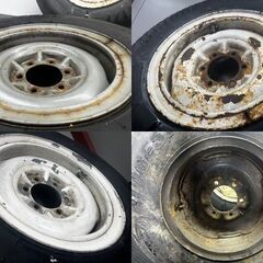 旧車 BS DURAVIS R205 7.00R15LT 8PR 夏タイヤ トヨタ ランクル40 純正ホイール 15インチ 5.5J6HPCD139.7 バリ溝 希少 リング式 (STT039-1)の画像