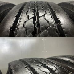 旧車 BS DURAVIS R205 7.00R15LT 8PR 夏タイヤ トヨタ ランクル40 純正ホイール 15インチ 5.5J6HPCD139.7 バリ溝 希少 リング式 (STT039-1)の画像