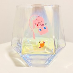 ポケモンセンター限定　オーロラグラス ガラスコップ　ピカチュウ&ミュウの画像