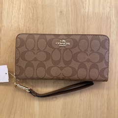 コーチ　シグネチャーブラウン長財布G①【新品未使用】の画像