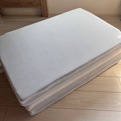 マットレス シングル 3つ折り 二層式 高反発　極厚10cm 195cm×97cmの画像