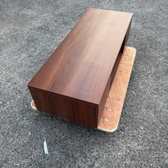 テレビボード　幅100　ブラウン　棚付き　引出付き　引出2杯　テレビ台　ミニテレビ台　ローボード　TV台　AVラック　コンパクト　リビングボードの画像