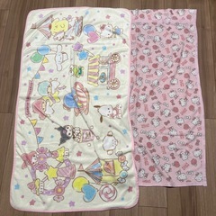 ベビー 幼児 冬用敷きパッド 毛布 ひざかけ タオルケット サンリオ キティちゃんの画像