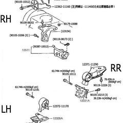 エンジンマウント　カローラⅡWindy(MT) EL41の画像