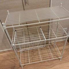 ホワイト　スチールラックの画像