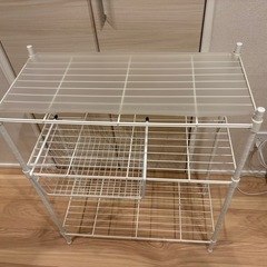 ホワイト　スチールラックの画像