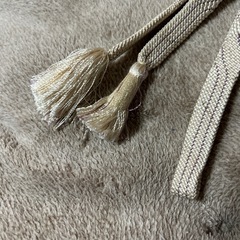 和装小物 着物 帯締め　アイボリー　紫の画像