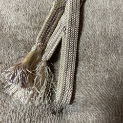 和装小物 着物 帯締め　アイボリー　紫の画像